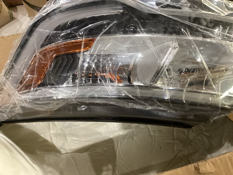 Condition photo showing New/Like New for (not tested)headlight assembly for 2016-2018 ford explorer limited/xlt/platinum w/led drl[bulb included] chrome housing headlamp (driver side(left))