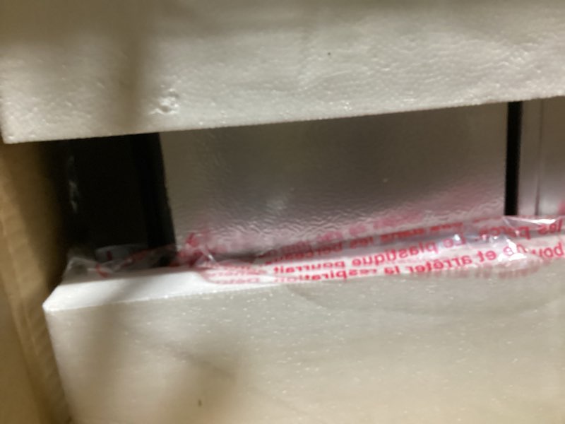 Condition photo showing As Is for EUHOMY 18L Beverage Refrigerator Cooler, 24 Cans Mini Fridge with Quiet Compressor, Countertop Small Fridge with 40°F-61°F Digital Temperature Control, LED Lgiht for Home, Bar, Office