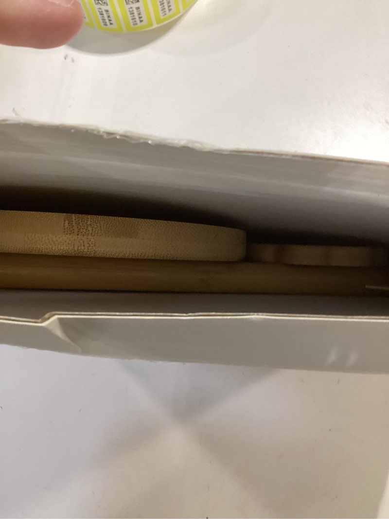 Condition photo showing Good Condition for speensun yarn holder for crocheting, upgrade larger size & magnetic crochet yarn holder, rotating design holds most yarns up to 1.1 lbs, crochet gift for knitting lovers with packaging box natural bamboo