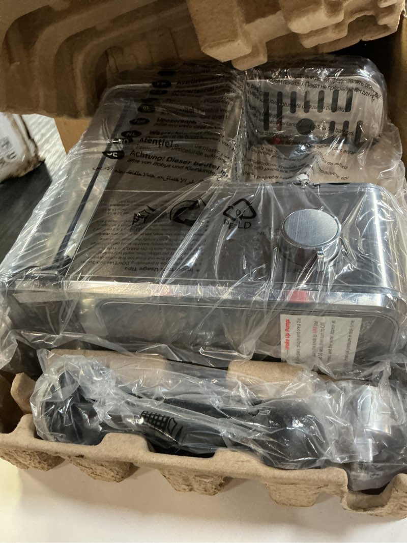 Condition photo showing New/Like New for chulux slim espresso machine with milk frother, 20 bar professional italian pump espresso coffee machine for home cappuccino & latte maker, stainless steel, silver a-silver
