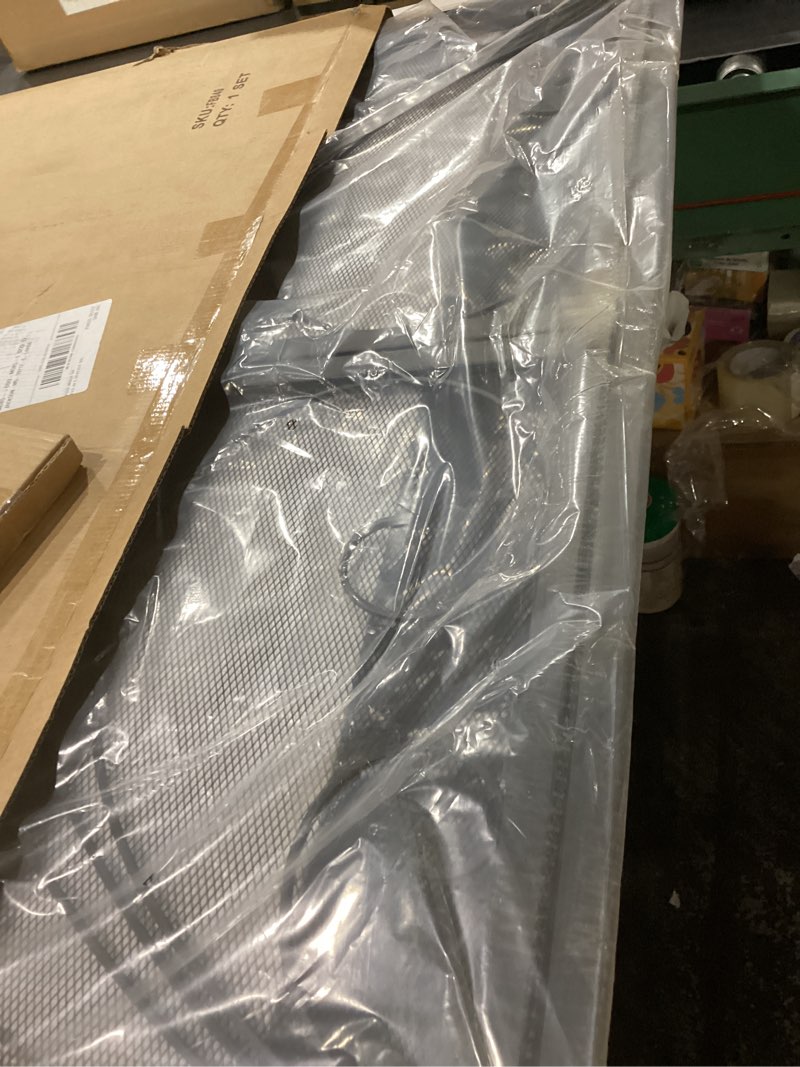 Condition photo showing New/Like New for fire beauty fireplace screen with doors, handcrafted solid steel, heavy duty metal mesh, powder coat finish, spark guard 37.8"l x 30.7"h