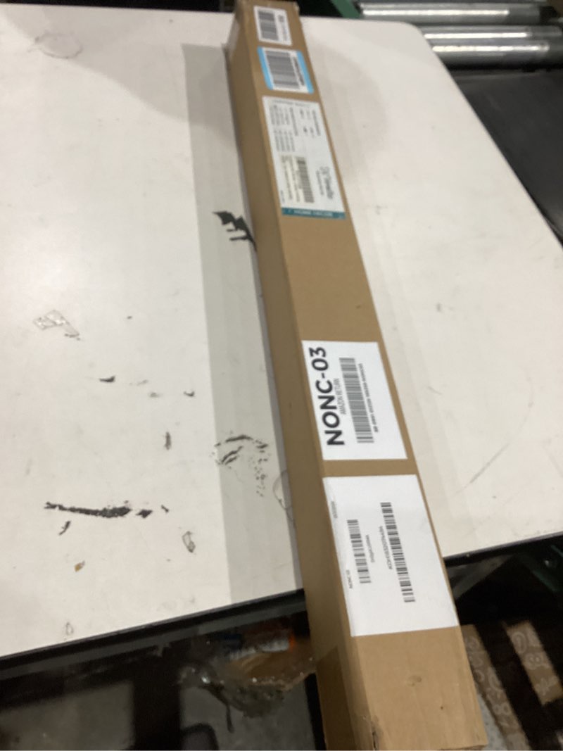 Condition photo showing As Is for H.VERSAILTEX Window Curtain Rods for Windows 28 to 48 Inches Adjustable Decorative 3/4 Inch Diameter Single Window Curtain Rod Set with Classic Finials, Nickel