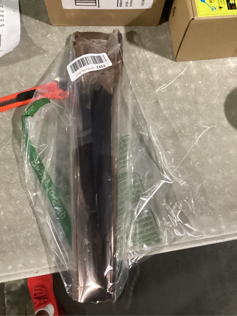 Condition photo showing As Is for wpctev reflective window film mirror one way daytime privacy anti uv static cling window film removable decorative screen stickers brown & silver 6 mil 17.5 inch x 6.5 feet brown silver 17.5 inch x 6.5 feet