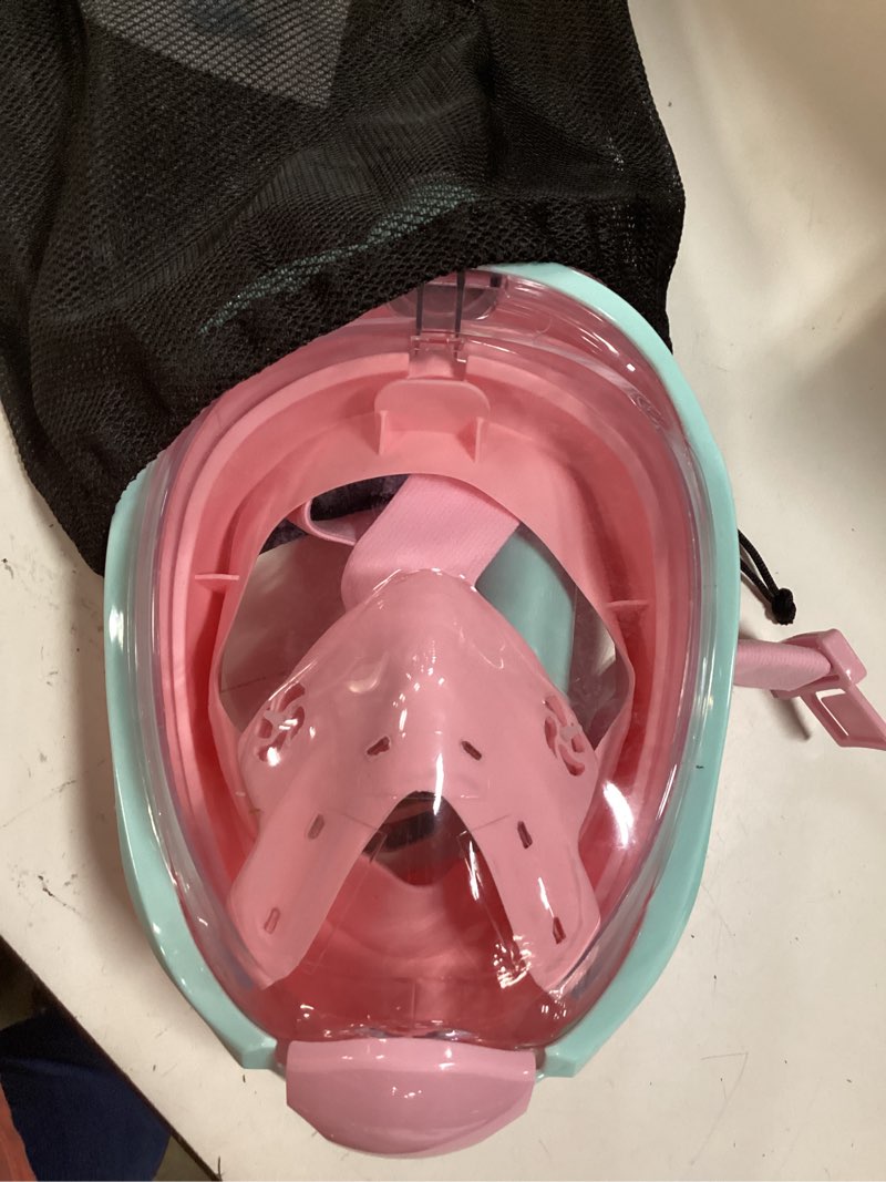 Condition photo showing New/Like New for greatever snorkeling gear for kids?ideal gifts of kids snorkel mask?full face snorkel mask kids with camera mount?safe breathing for enchanting travel a15-cyan pink