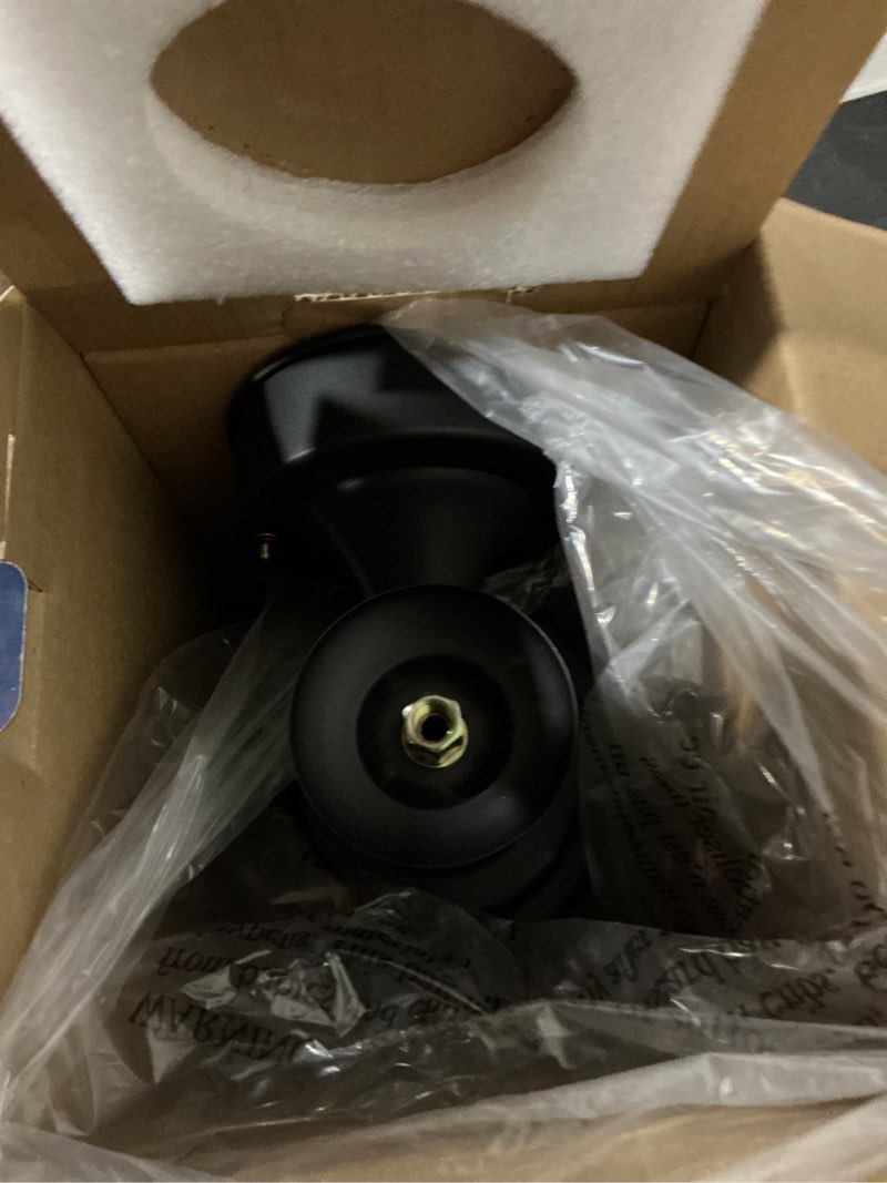Condition photo showing As Is for portfolio 11.75-in h black medium base (e-26) outdoor wall light