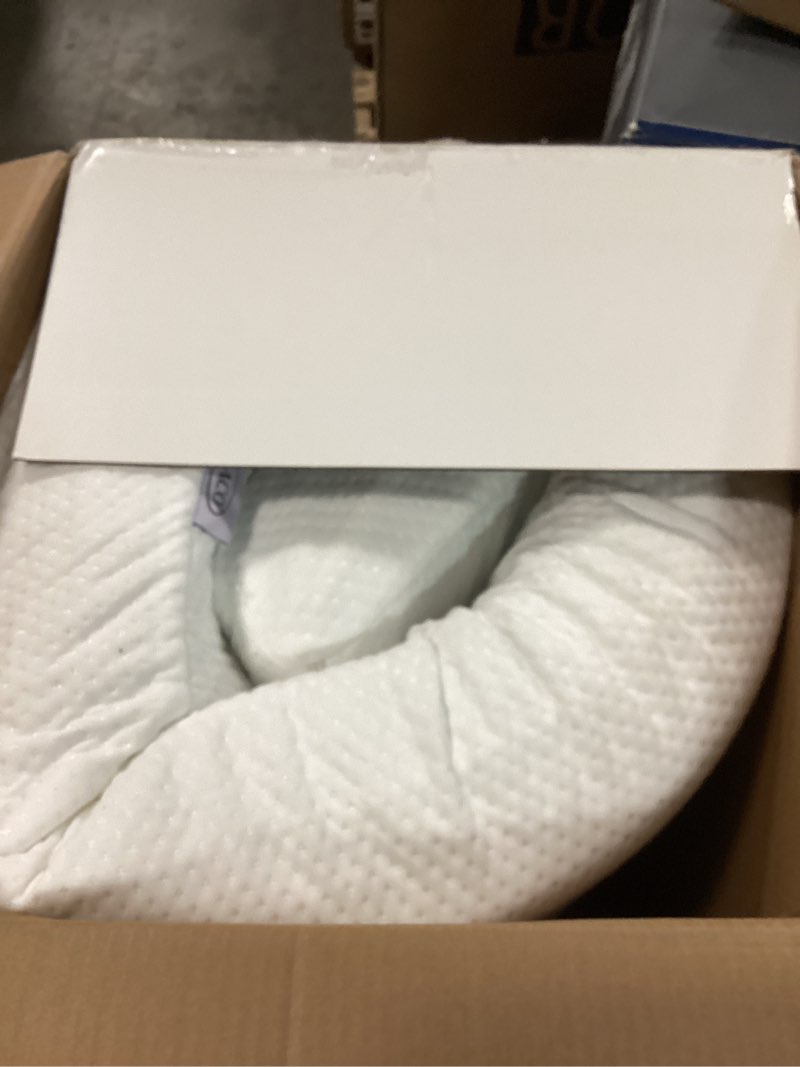 Condition photo showing As Is for | 6 Inch Queen Mattress | Medium Firm | Gel Memory Foam Mattress | White | Bed in a Box, CertiPUR-US Certified | Pressure Relief, Cooling Ventilated Foam | Washable Removable Cover White Queen 6 IN