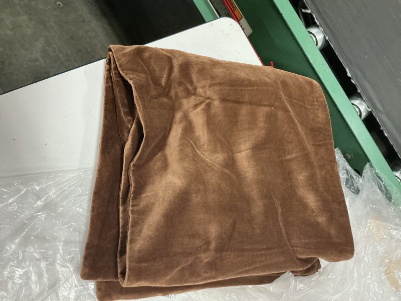 Condition photo showing As Is for quince european linen oversized lumbar pillow cover brown 