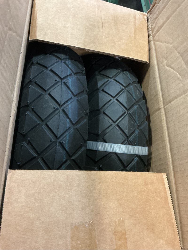 Condition photo showing Good Condition for 2-Pack of 4.80/4.00-8"Wheels,16" Pnuematic Tires,Steel Rim and 5/8"or 3/4" Axle Bore Hole,3-6" Centered Hub for Wheelbarrows,Garden Carts,Dump Cart,Utility Wagon and More?All Purpose Utility Tire TT4808-2B