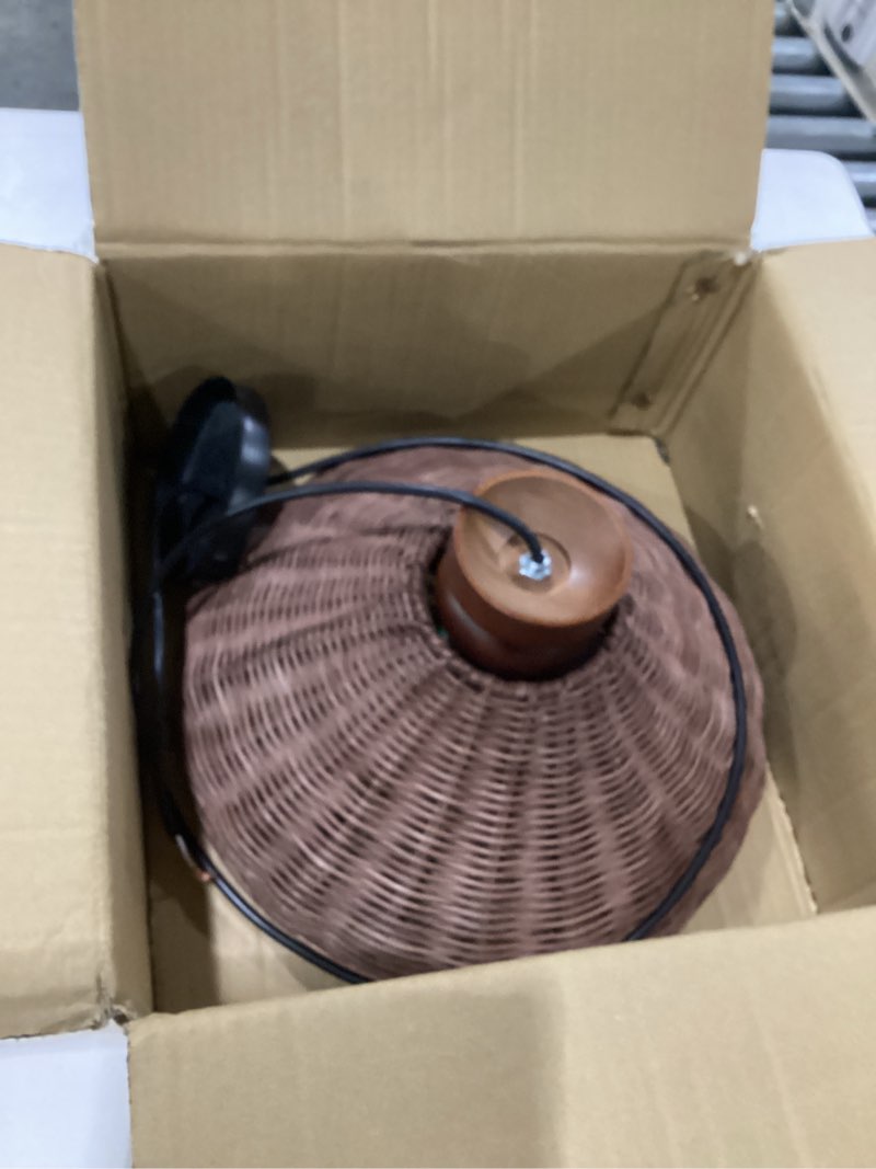 Condition photo showing New/Like New for Rattan Woven Pendant Hanging Lighting,Vintage Ceiling Light Bamboo Chandelier for Living Room Bedroom Restaurant Cafe Teahouse Bar Dining Room