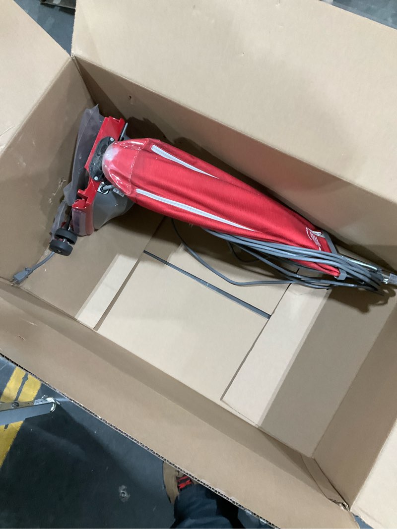 Condition photo showing As Is for Sanitaire Tradition Commercial Bagged Upright Vacuum, SC688B ,Red