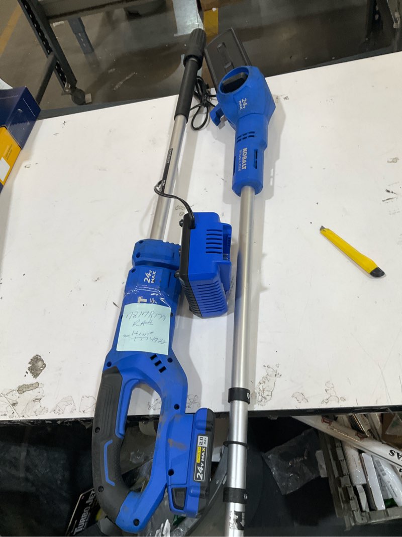 Condition photo showing As Is for kobalt 24-volt 8-in 2 ah electric pole saw
