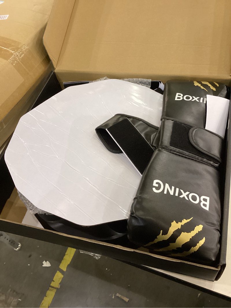 Condition photo showing Good Condition for Music Boxing Machine, Interactive Punching Trainer with Boxing Gloves, Large Size Wall Mounted Electronic Boxing Target for Adult Kids, 9 Modes & 9 Speeds Black