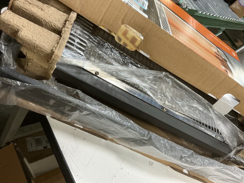 Condition photo showing Good Condition for Comfort Zone 1500W Ceiling Mounted Dual Quartz Radiant Heater – Infrared Workshop Heater with 90° Adjustable Tilt, Built-in Halogen Light & Pull String Control – Overheat Protection, Black