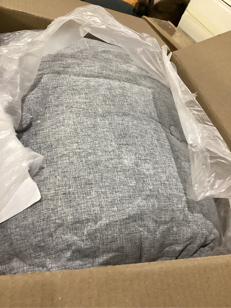 Condition photo showing As Is for Wenqik Wedge Pillow Queen Triangular Headboard Bed Reading Backrest Back Support Long Pillow with Removable Cover for Dorm Room Supplies Housewarming Gift(Gray) Gray Queen (59 x 20 x 8 Inch)