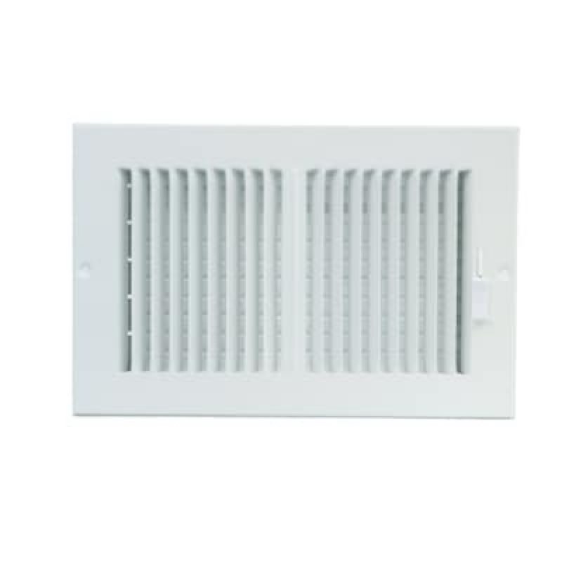 reliabilt 10-in x 6-in 2-way steel white sidewall/ceiling register