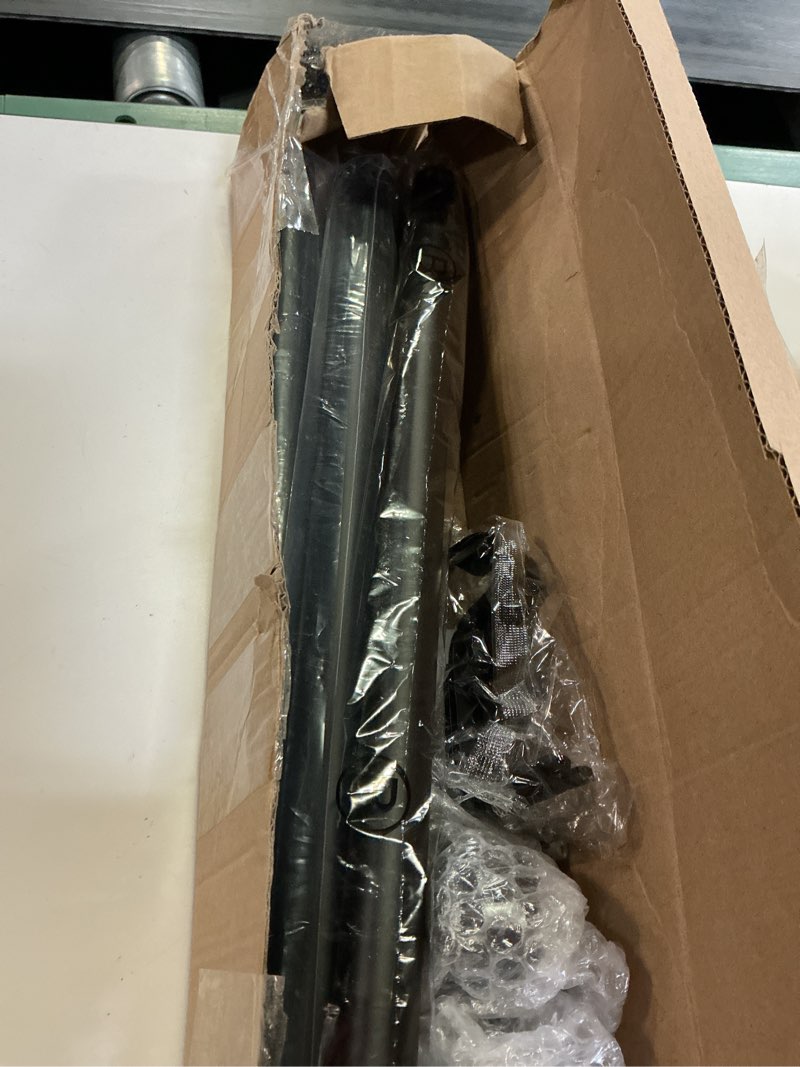 Condition photo showing Good Condition for wood curtain rods for windows 30 to 45 inch, 1” diameter drapery rod with imitation wood grain finials, adjustable heavy duty curtain rod set, indoor/outdoor modern curtains rods 30-45”