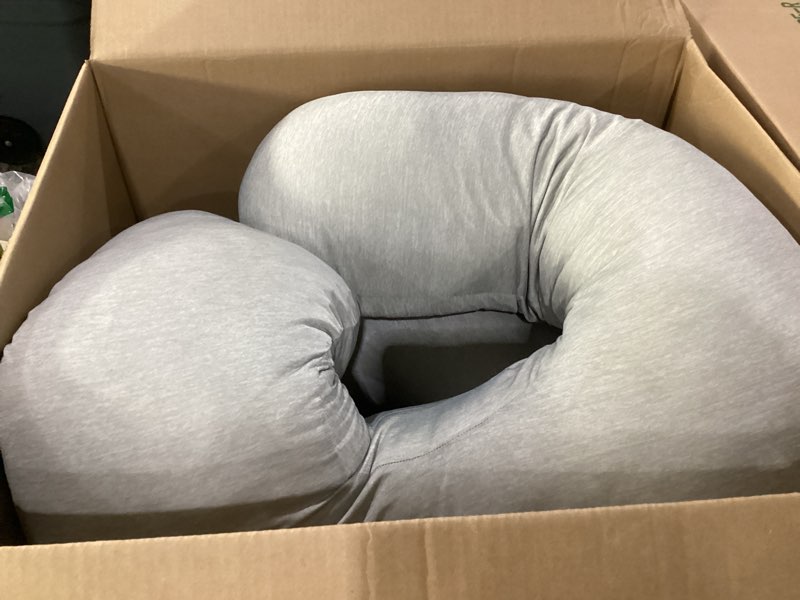 Condition photo showing Good Condition for momcozy pregnancy pillows with cooling cover, u-shaped full body maternity pillow for side sleepers 57 inch - support for back, hip, belly, legs for pregnant women grey- cooling fabric