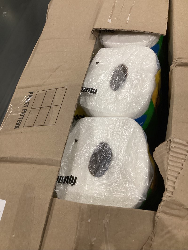 Condition photo showing New/Like New for bounty quick size paper towels, white, 8 family rolls family 8 rolls (107 sheets)