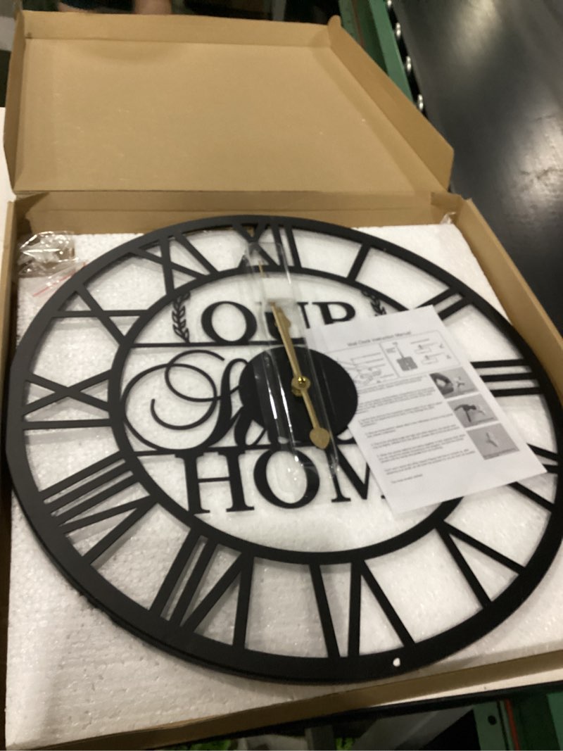 Lbc.JzJu 20inches/50cm Wall Clocks Roman Numeral Battery Powered No Ticking Silent Modern Unique Met