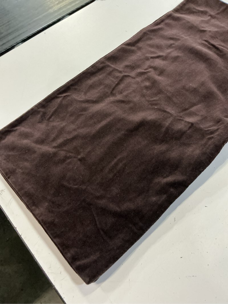 Condition photo showing Good Condition for european linen oversized lumbar pillow cover(the color is dark brown)(1ft x 4ft)