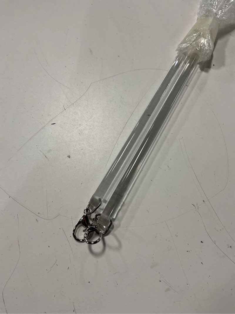 Condition photo showing Good Condition for curtain pull wand, 24.4 inches acrylic clear rod with hook, ideal for high hanging curtain opening-closing (clear, 2 pack) clear 2 pack