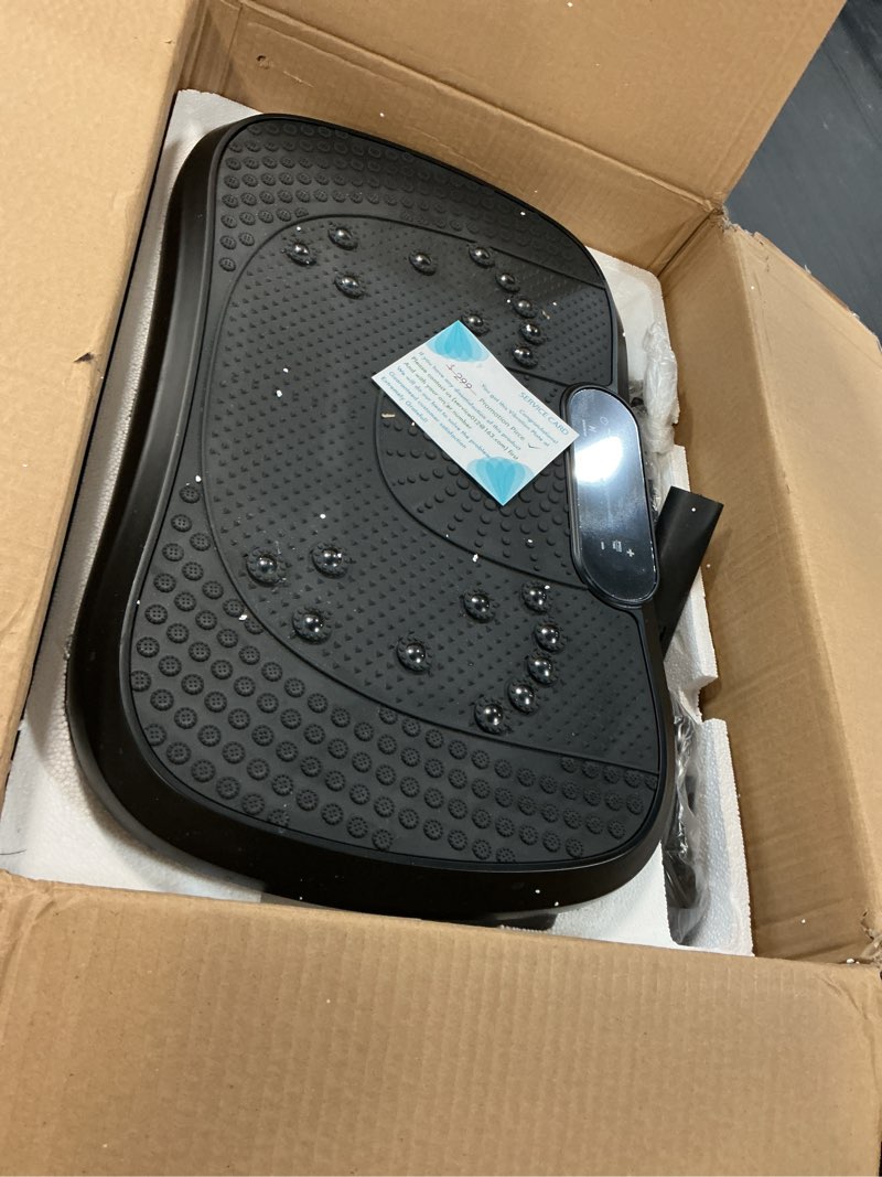 Condition photo showing Good Condition for axv vibration plate fitness platform exercise machine vibrating shaking full body shaker workout vibrate stand shake board sport gym for weight loss fat burner for women men slim-black