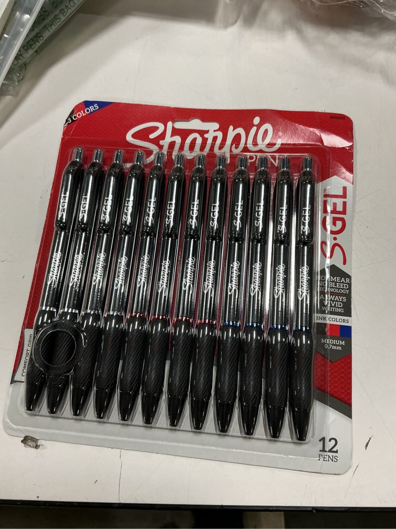Condition photo showing New/Like New for Sharpie S-Gel Gel Pens Writing Drawing Coloring Gel Pens For Journaling Medium Point Pen(0.7Mm) Assorted Colors 12 Count