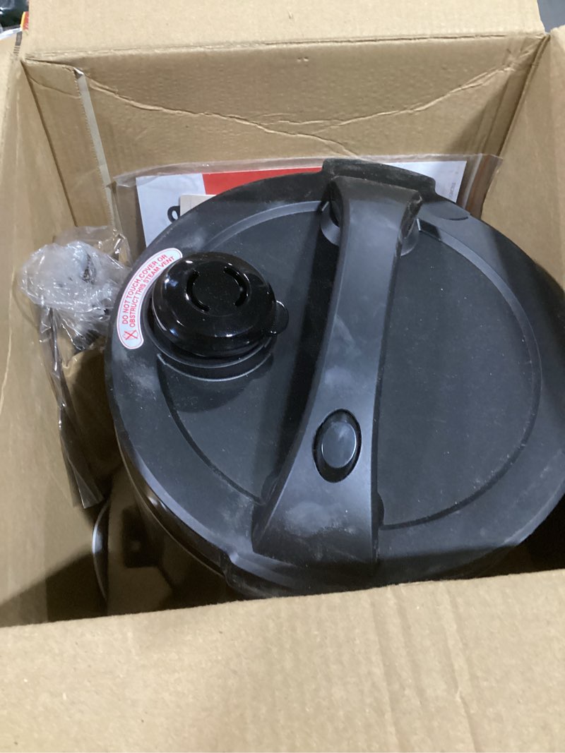 Condition photo showing Good Condition for gourmia rice cooker – 3 qt capacity, 12 cup cooked, 6 cup uncooked, digital controls, grain cooker & steamer, built-in steamer basket, nonstick ceramic pot, delay timer, keep warm, stainless steel 3 quart
