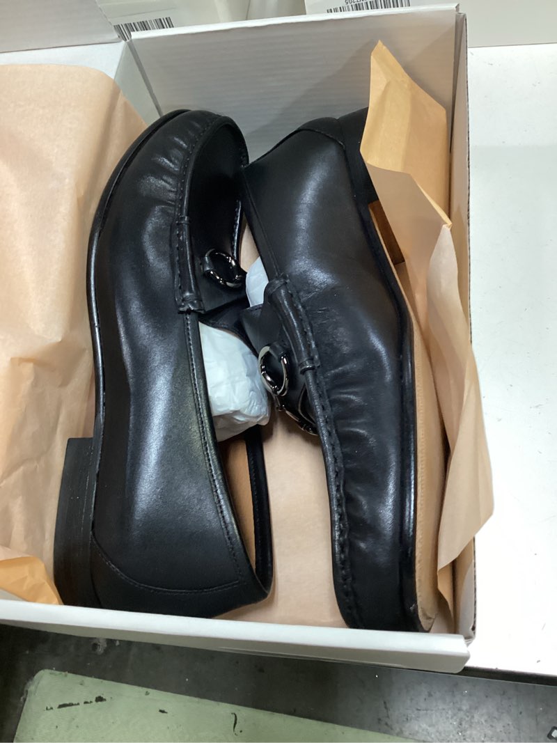 Condition photo showing Good Condition for quince calfskin leather horsebit loafer, 10.5, black