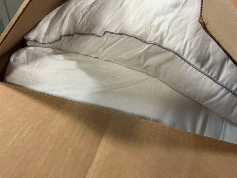 Condition photo showing As Is for sasttie pillows queen size set of 4, bed pillows for side, back, and stomach sleepers - oeko-tex certified supportive down alternative plump filling - hotel quality and machine washable, 4 pack 4 queen