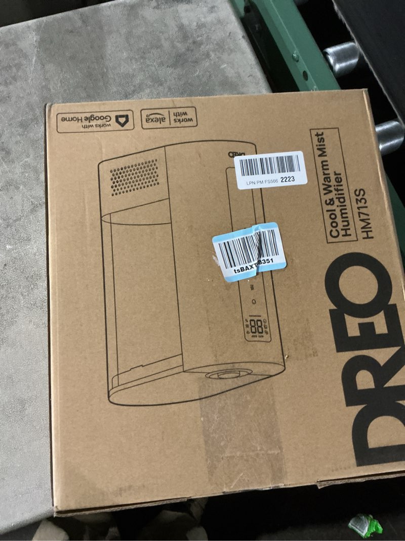 Condition photo showing Good Condition for DREO 6L Humidifiers for Bedroom, Smart Warm & Cool Mist for Large Room, 60Hr Quiet Runtime for Baby, Plant, Humidity Sensor, Indicator Light, 12H Timer, Google/Alexa, HM713S Silver