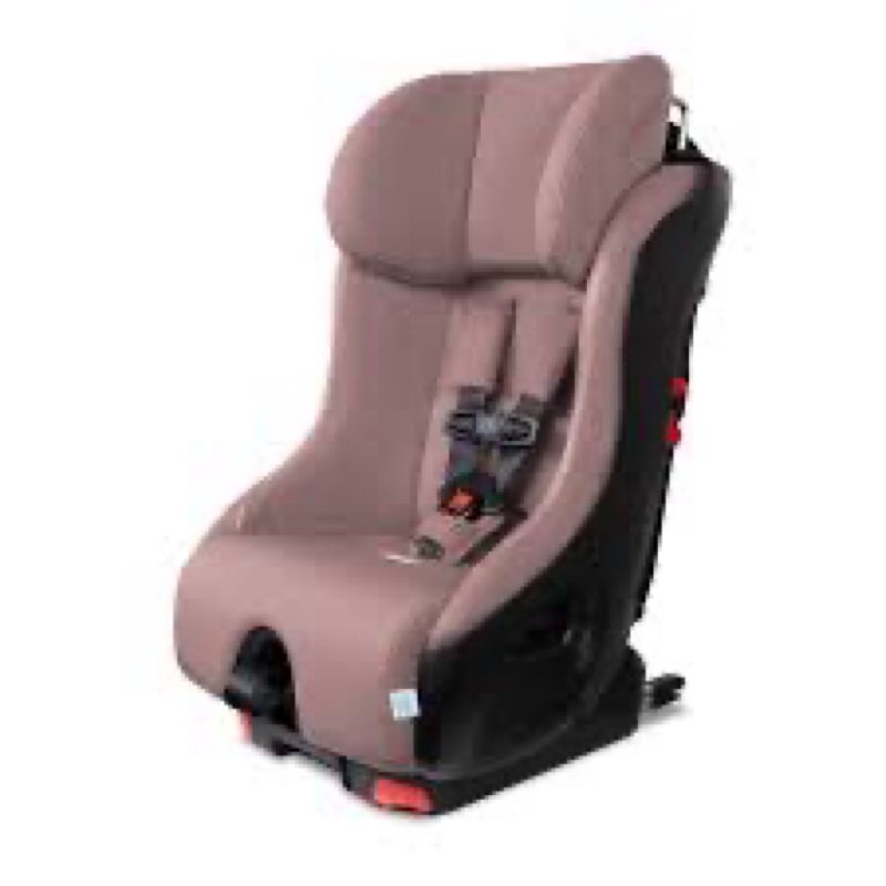 Clek Fllo Convertible Car Seat - Compact Design for 3-Across Seating, Extended Rear-Facing with Anti-Rebound Bar and Flame Retardant-Free (Railroad Ziip) Railroad Ziip (Flame Retardant Free) Pink