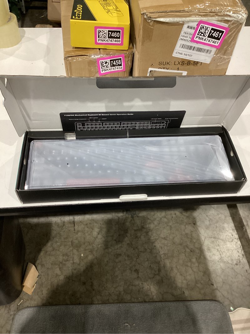 Condition photo showing Good Condition for AULA F106 PRO Wireless Mechanical Keyboard, 104 Keys Gaming Keyboard with Knob & Screen, Tri-Mode RGB Hot Swappable Creamy Sounding Computer Keyboards for PC/Laptop/Windows - Black Red Black&Red
