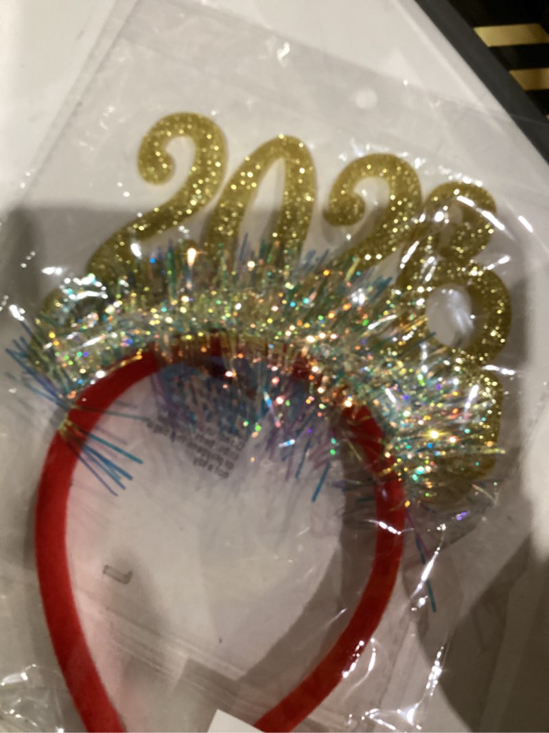 Condition photo showing Good Condition for Needzo Sparkly New Year's Eve 2026 Headband, Party Hair Accessory, One Size Fits Most