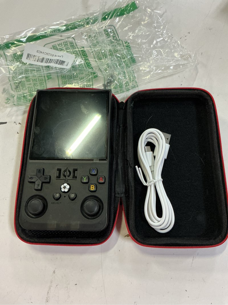 Condition photo showing Good Condition for r36max retro handheld game console, 4.0 inch ips hd screen portable retro gaming console, 1.5ghz cpu support 30+ emulator console video game console, 4000mah battery (64gb black)