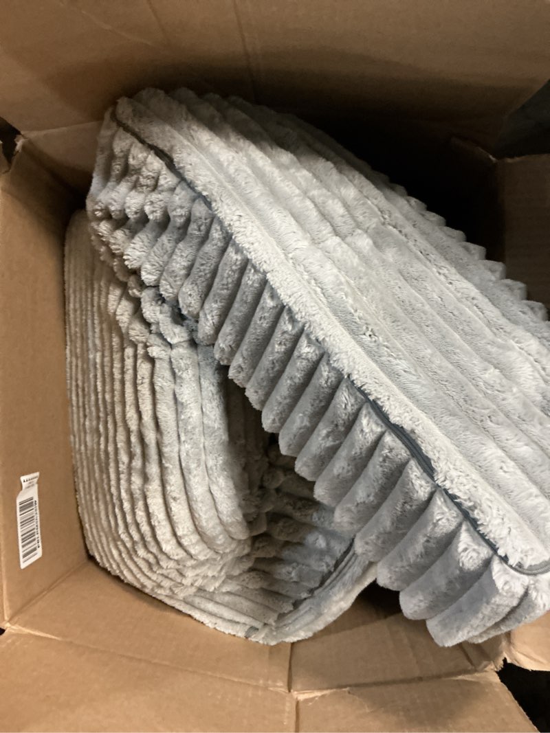 Condition photo showing Good Condition for enitya back pillow for bed sitting up, reading pillow for sitting in bed adult, back support chair pillow for sitting up reading/resting/post surgery/watching tv/gaming,light grey light grey xl(5'3"-5'11")