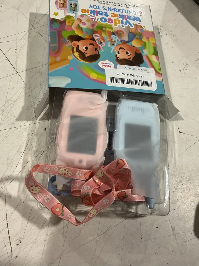 Condition photo showing Good Condition for walkie talkie for kids with video: 2 pack rechargeable toddler toys with hd camera & voice changer, long range gift toys for boy & girl age 3-8 for outdoor play, camping (pink-blue)