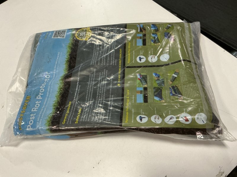 Condition photo showing Good Condition for Postsaver Pro-Wrap Large | Pack of 10 | Fits 5x5” to 6x6" Square and 6” to 7" Round Posts | Fence Protector | Dual-Layer Rot Protector | Wood Protector | 20-Year Guarantee (10)