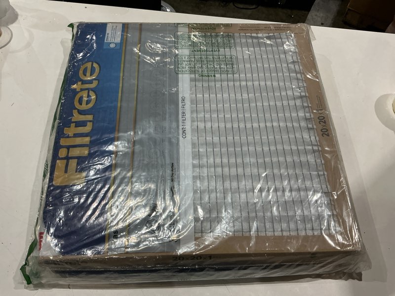Condition photo showing As Is for filtrete 20x20x1 air filter, 3m merv 5 hvac ac furnace filter replacement, 6-pack (actual size 19.69x19.69x0.88 in)