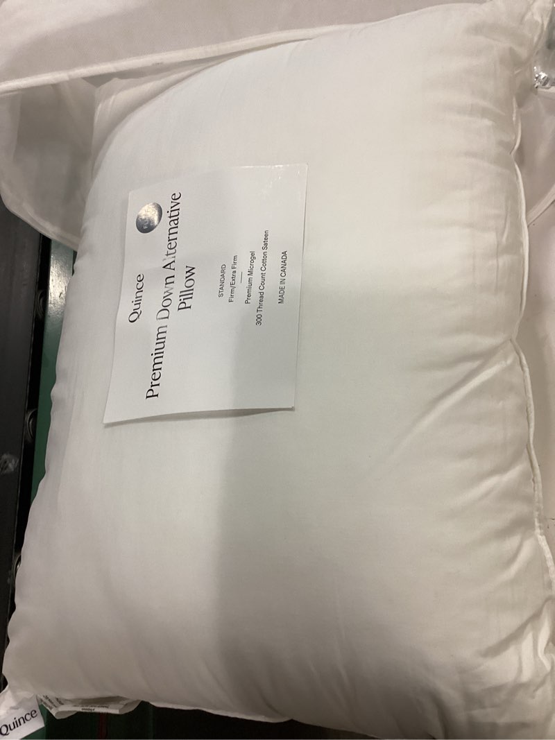 Condition photo showing Good Condition for quince premium down alternative pillow standard firm/extra firm