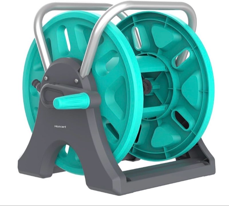 YESTAR Garden Water Hose Reel Cart,Holds 50-60 Ft of 5/8 Inch Hose, Portable Hose Pipe Holder for Ou