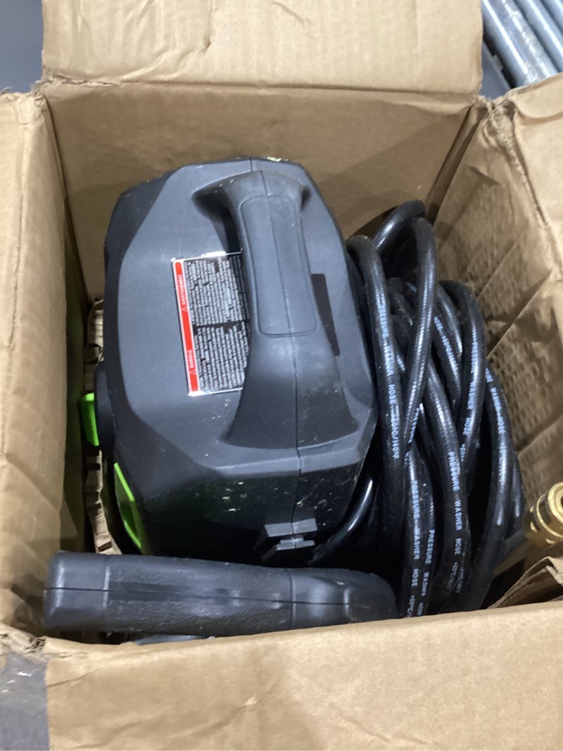 Condition photo showing Good Condition for 5000psi powerwasher with 4 quick connect nozzles, foam cannon for car, lane, patio cleaning