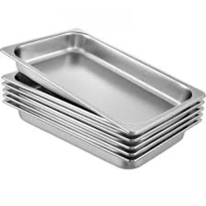 Hotel Pans Full Size 2.5" Deep, Restaurant Supplies Stainless Steam Table Pans 1/1 Size 22 Gauge Com