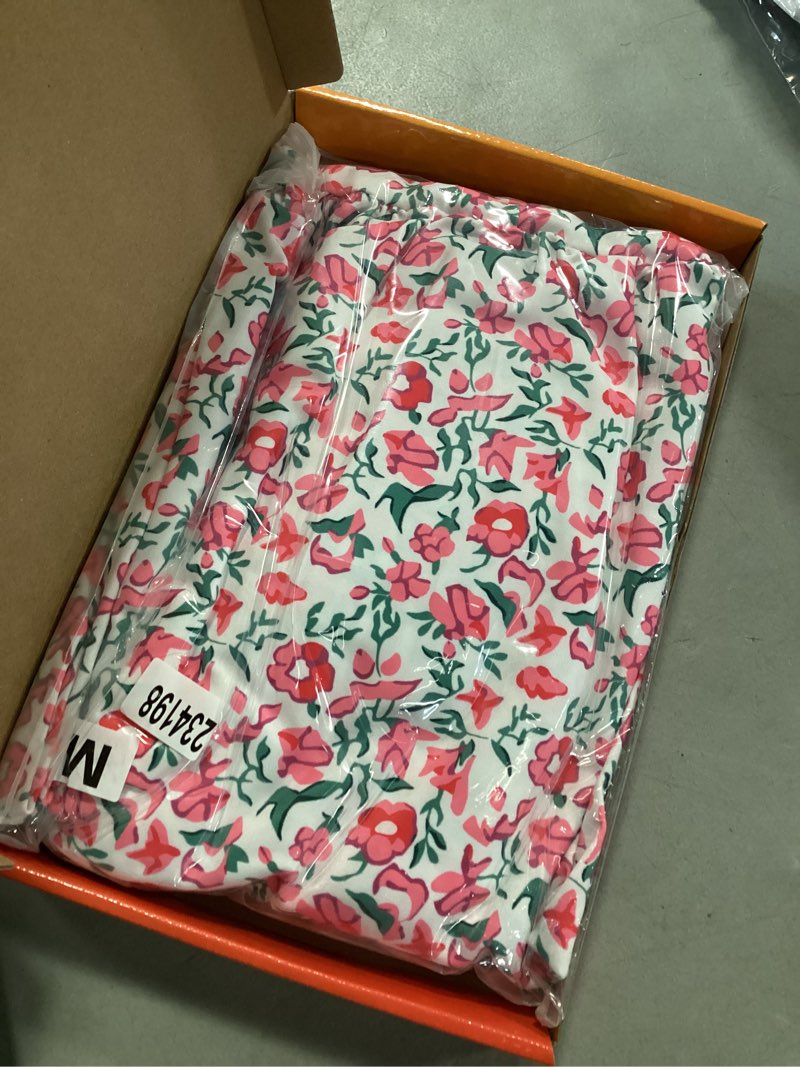 Condition photo showing New/Like New for Womens Barbara Dress Costume Pink Floral Print Dress Halloween Cosplay Outfit Suit (Medium)