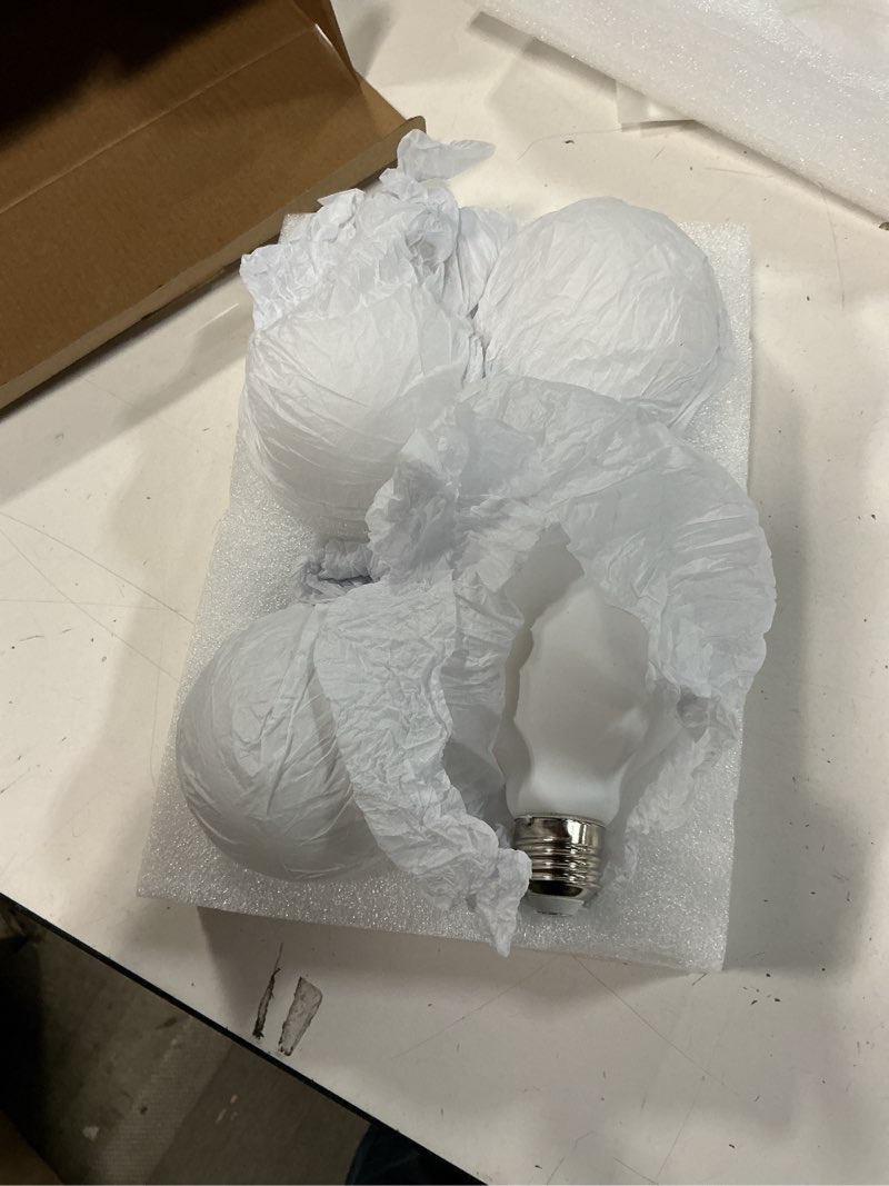 Condition photo showing Good Condition for LED Light Bulb G25/G80 Dim-to-Warm 2000-2800K E26 Matt White Porcelain CRI 95 Excellent Color Accuracy 6W=60W 500LM (4-Pack)