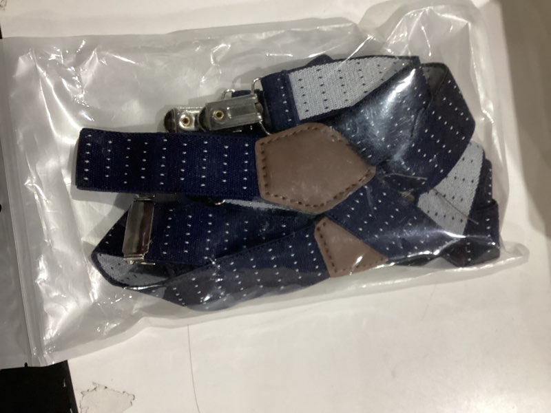 Condition photo showing Good Condition for Sucrain Shirt Stays for Men,Elastic Adjustable Men Shirt Y-Style Garters with Anti-slip Locking Clamps Keep Shirt Tucked & Slim Navy Blue