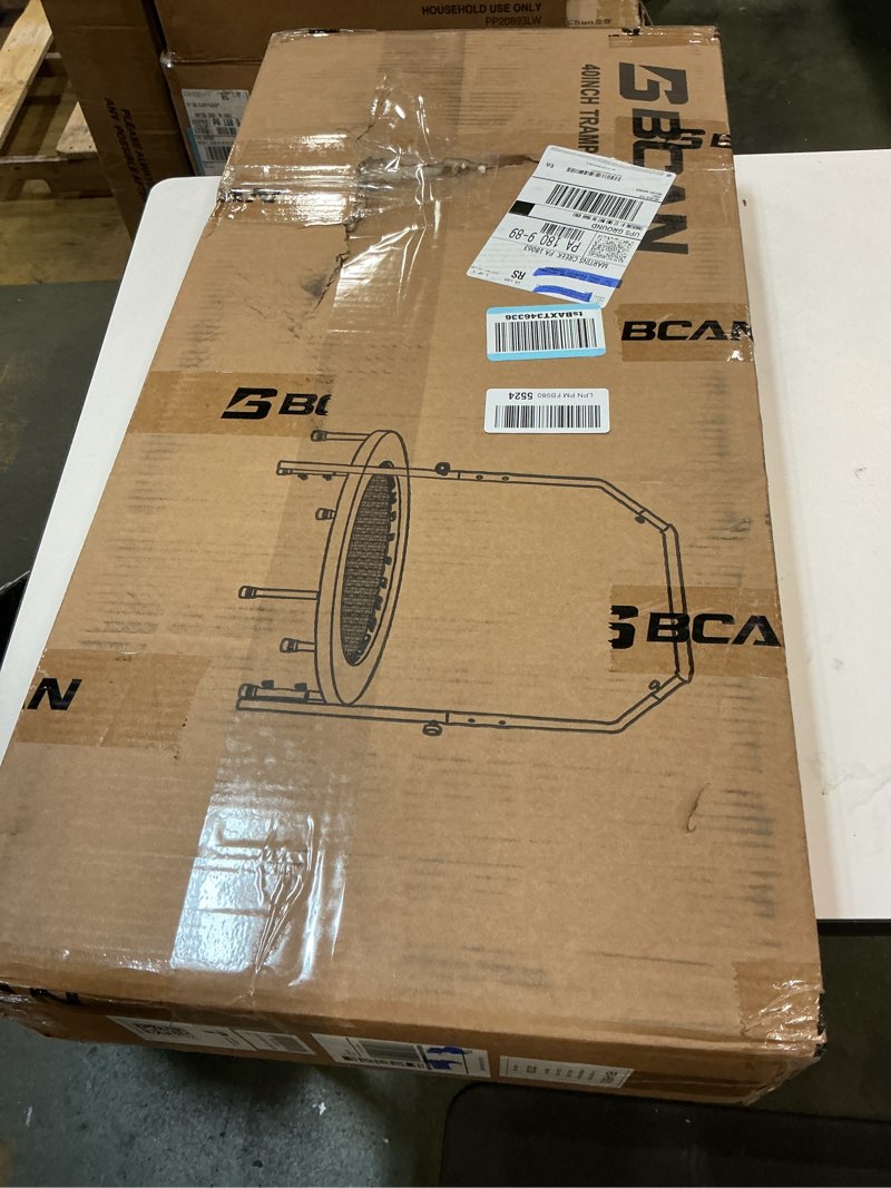 Condition photo showing New/Like New for BCAN 40/48" Foldable Mini Trampoline Max Load 330lbs/440lbs, Fitness Rebounder with Adjustable Foam Handle, Exercise Trampoline for Adults Indoor/Garden Workout 40-inch 40-Black