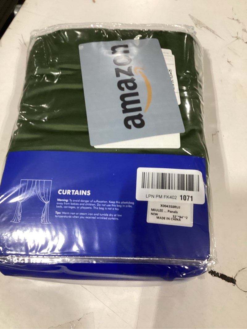 Condition photo showing Good Condition for MIULEE Velvet Curtains 94 inches - Luxury Blackout Curtains for Bedroom Living Room Thermal Insulate