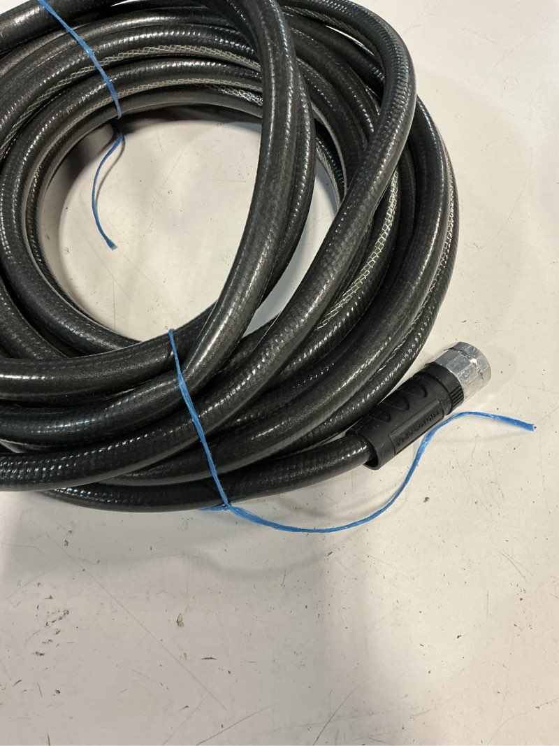 Condition photo showing As Is for neverkink teknor apex 5/8-in x 75-ft contractor -duty kink free vinyl black coiled hose