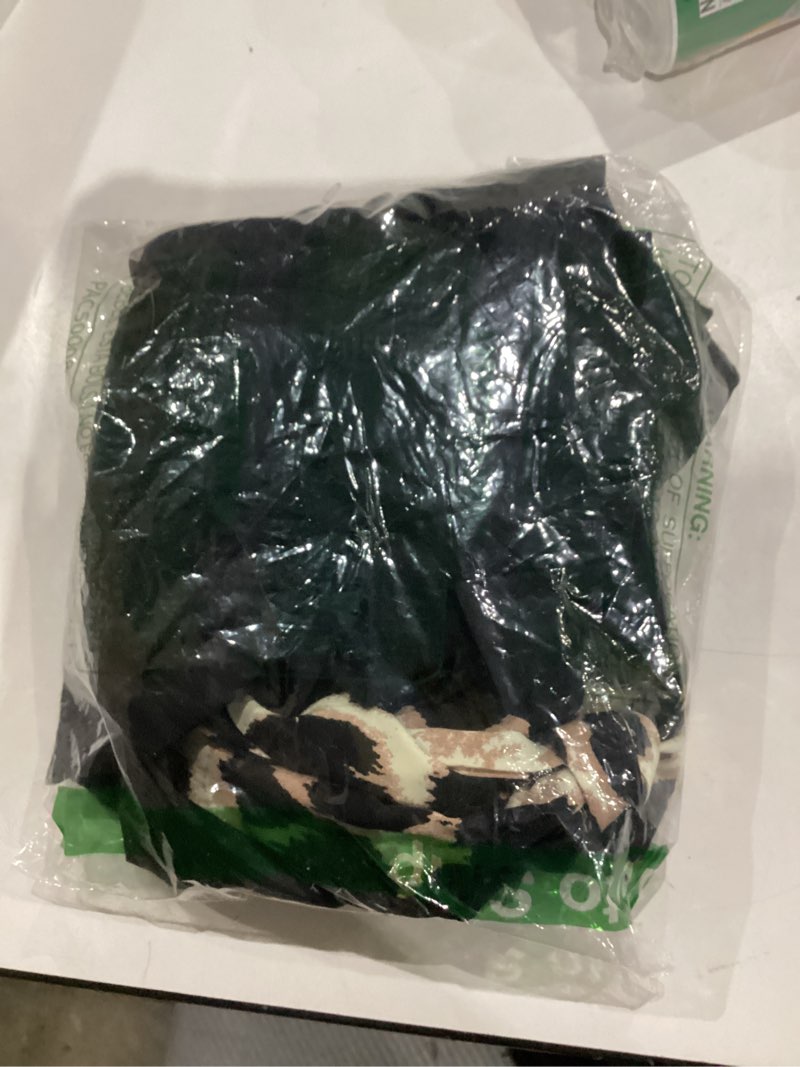 Floerns Women's Plus Size Leopard Tie Back Blouse Ruffle Cap Sleeve Crew Neck Shirt Top Black and Br